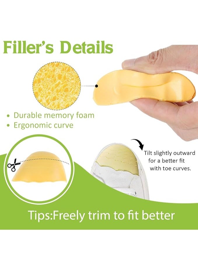 8Pcs-Shoe Filler&Heel Pad Set for Too Big Shoes Too Big Inserts for Women and Men,for Heel,Sneaker, Boots,Pain Relief and Comfort (Half to one Size Bigger) - Image 3