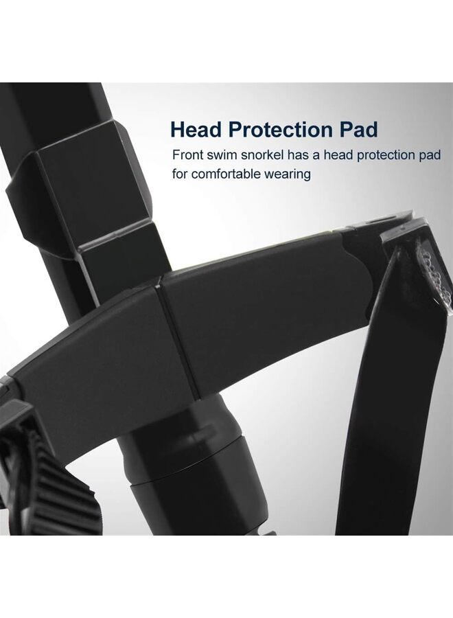 يُسلِّم وظيفة الدوران، أنبوب سباحة، لفة أمامية، قطعة فم مريحة، معدات غطس للبالغين، للسباحة في المياه المفتوحة، تدريب السباحة، الغوص، أنبوب غطس (أسود) - Image 3