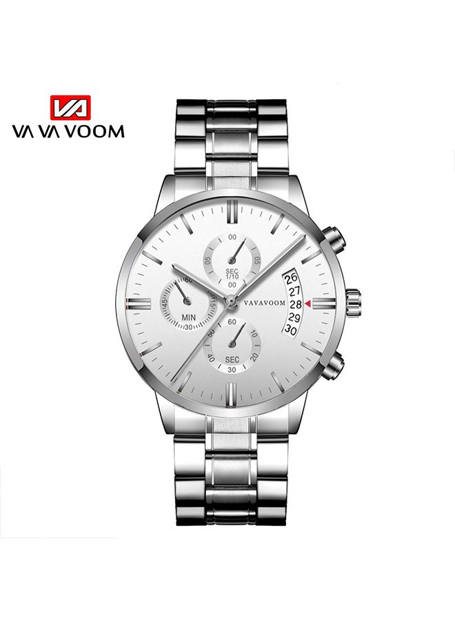 VavaVoom Men's Waterproof Metal Analog Quartz Watch - Image 1