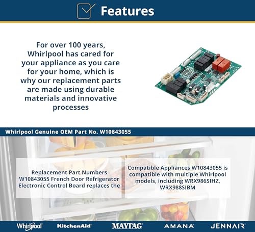 Whirlpool W10843055 Main Control Board, Replaces W10811364 - Image 4