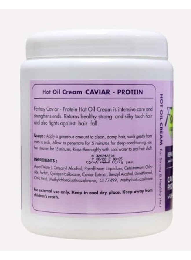 Fantasy BEAUTY LINE كريم زيت ساخن مع بروتين الكافيار 1000 مل - Image 3