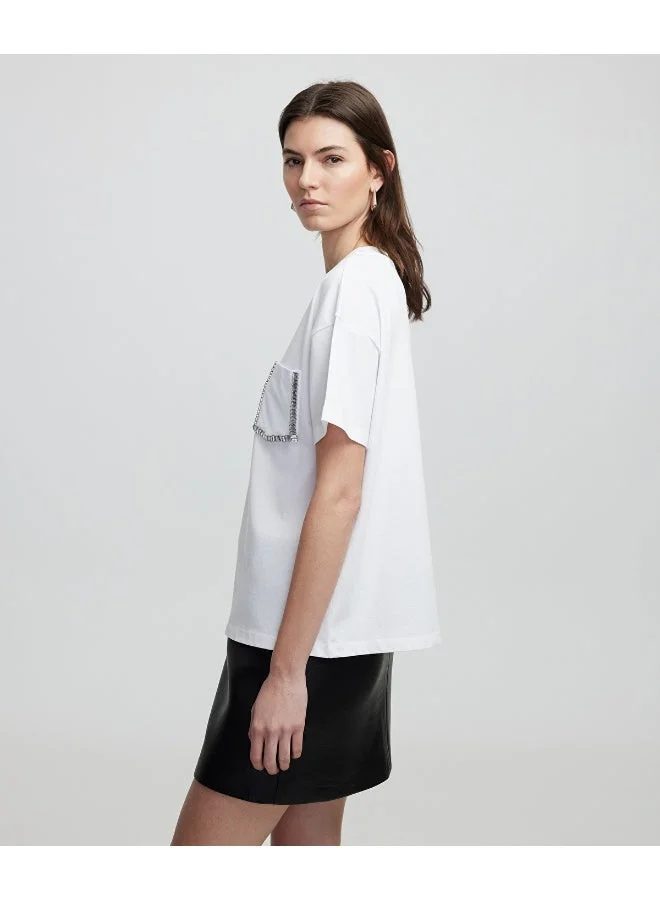 إبيكيول T-Shirt With Front Rhinestones