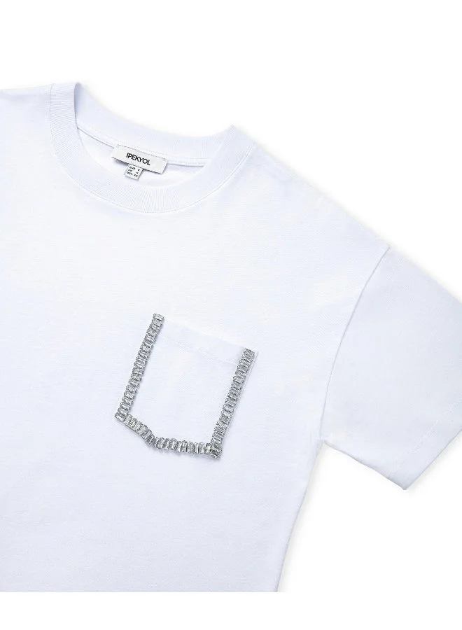 إبيكيول T-Shirt With Front Rhinestones