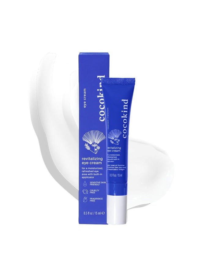 Cocokind Revitalizing Eye Cream by , Depuff & Reduce Fine Lines and Wrinkles, Cream for Firmer and Brighter Looking Eye Area, Hydrating with a Cool Metal Applicator Tip, 0.5 Fl Oz - Image 1