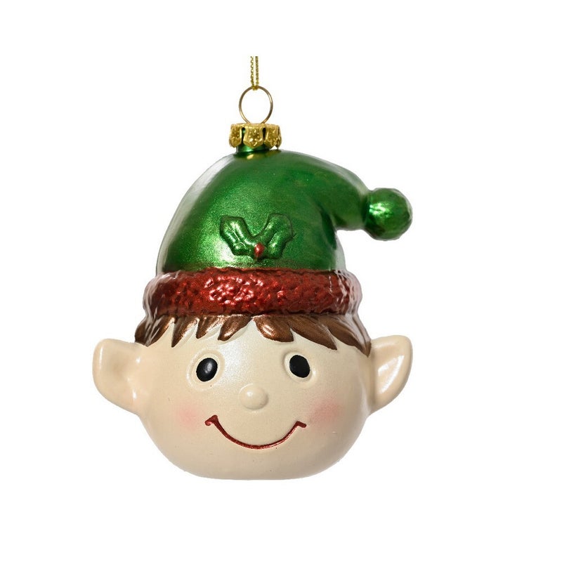 Kaemingk Elf – Shiny Polystyrene, Green, Christmas Holiday Decoration, Festive Xmas Indoor Home Décor, Seasonal Decorative Figurine, 1 Piece - Image 1