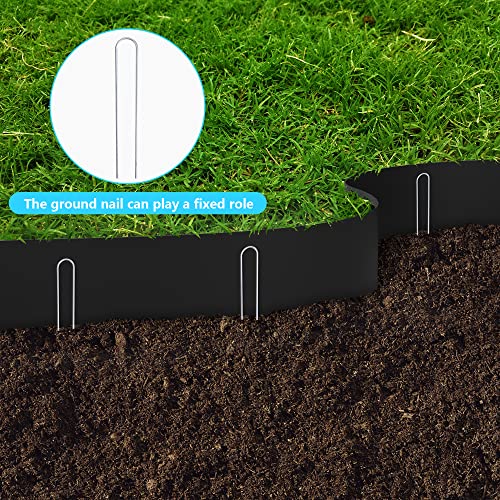 Watayo 30 FT Grass Barrier Landscape Edging Coil - 5 inch Depth Terrace Board Edging - Flexible Garden Bed Weed Barrier for Lawn Area Backyard Driveway Path Sidewalk - Image 5