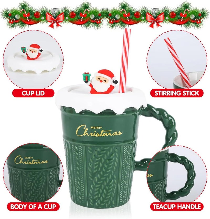 CORALTREE CORAL TREE Christmas Coffee Cup 400 ml Christmas Ceramic Coffee Cup - Image 3