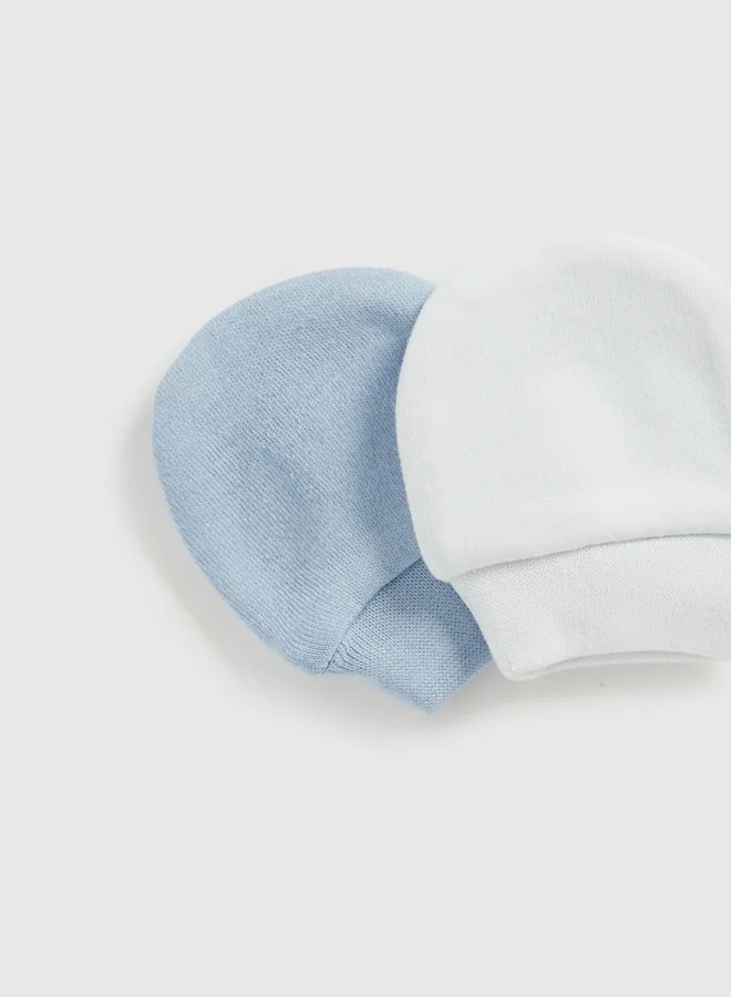 mothercare My First Blue Hat and Mitts - 2 Pack
