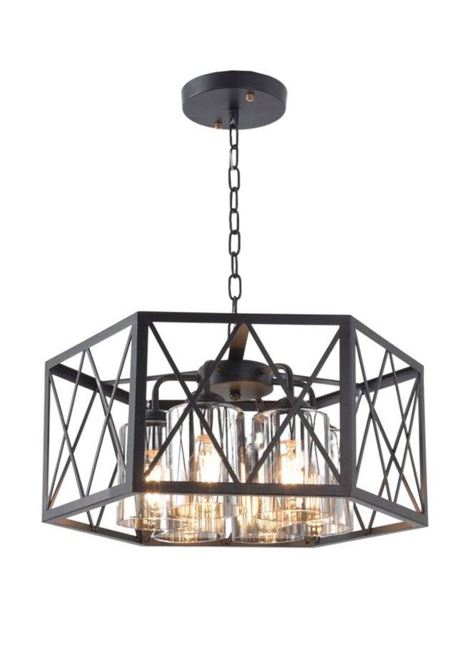 Kandil Egypt - Hexagonal Lantern/3 Bulb Black - Image 1