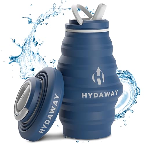 HYDAWAY 17oz Collapsible Water Bottle  BPAFree Leakproof Lightweight and SpaceSaving  Perfect for Travel Hiking and Everyday Hydration