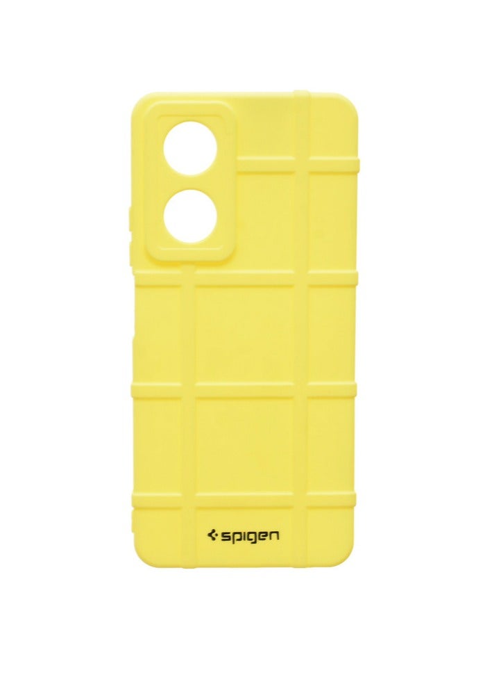 Spigen Silicone Back Phone Protection Cover For Oppo A58 - Yellow - Image 1