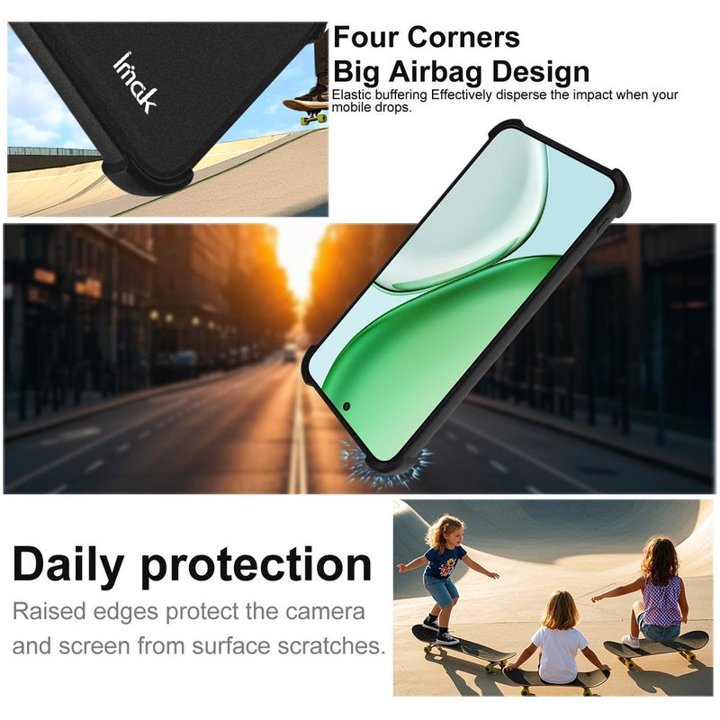 إيماك جراب هاتف من مادة TPU المقاومة للصدمات مع وسادة هوائية لهاتف Honor X70 5G (أسود غير لامع) - Image 3