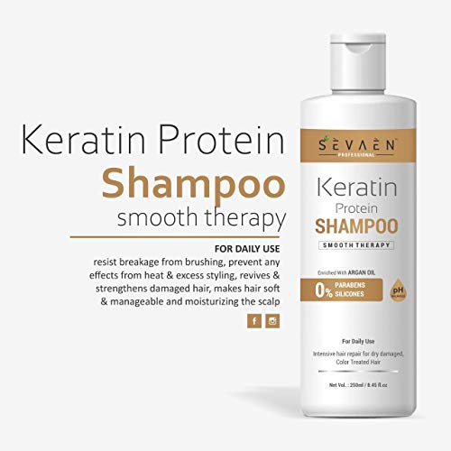 Sevaen Keratin Protein Hair Daily Shampoo and Tea Tree Daily shampoo, No Paraben & Mineral (Men & Women) Combo - Image 5