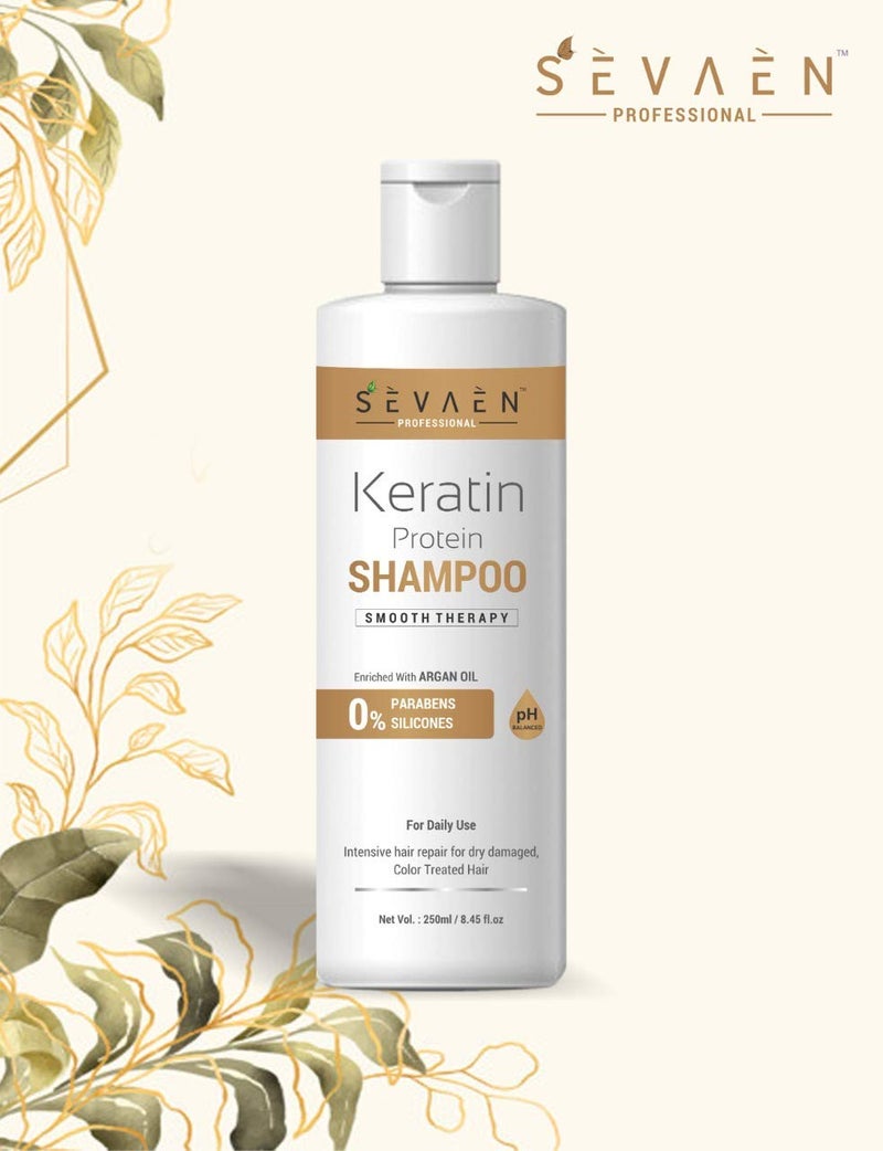 Sevaen Keratin Protein Hair Daily Shampoo and Tea Tree Daily shampoo, No Paraben & Mineral (Men & Women) Combo - Image 3