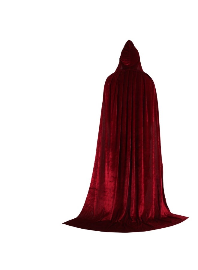 NIBEMINENT عباءة هالوين مخملية متعددة الألوان، عباءة، ساحرة، عباءة ساحر، عباءة مخملية للأطفال والبالغين - Image 1