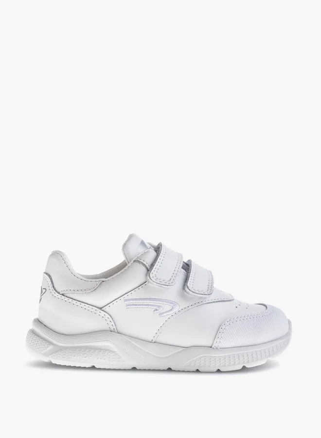 بابلوسكي Girls' Logo Print School Shoes with Hook and Loop Closure - 204100-J