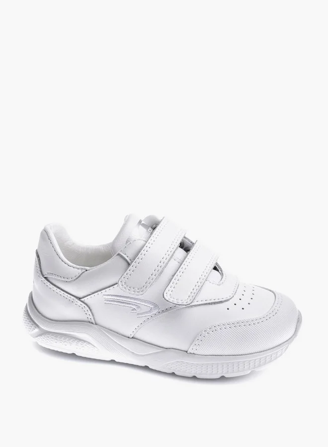 بابلوسكي Girls' Logo Print School Shoes with Hook and Loop Closure - 204100-J