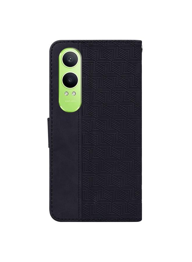 اس-توب جراب هاتف OnePlus Nord CE4 Lite مصنوع من الجلد المنقوش هندسيًا - Image 4