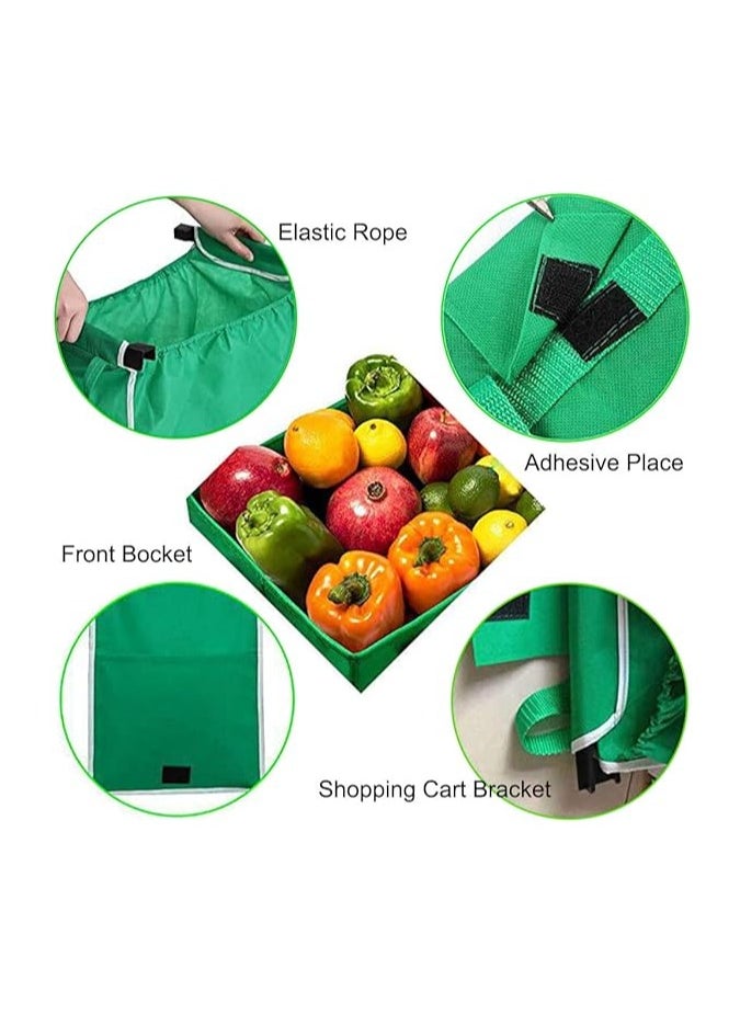 Generic - Shopping Trolley Bags Grab and Go Bag Collapsible Grocery Tote Bags with Handles - Image 1