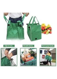 Generic Shopping Trolley Bags Grab and Go Bag Collapsible Grocery Tote Bags with Handles  - Image 4