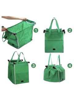 Generic Shopping Trolley Bags Grab and Go Bag Collapsible Grocery Tote Bags with Handles  - Image 5