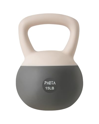 PAETA Soft Kettlebell for Home Gym – Anti-Slip Grip & Wide Handle Design, Soft-Sided Cushioned Base Kettlebell, Soft Kettlebell set for Strength Training - Ideal for Men, Women, 15lbs White - Image 1