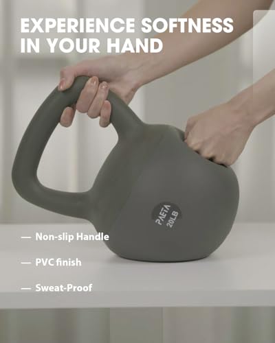 PAETA Soft Kettlebell for Home Gym – Anti-Slip Grip & Wide Handle Design, Soft-Sided Cushioned Base Kettlebell, Soft Kettlebell set for Strength Training - Ideal for Men, Women, 15lbs White - Image 5