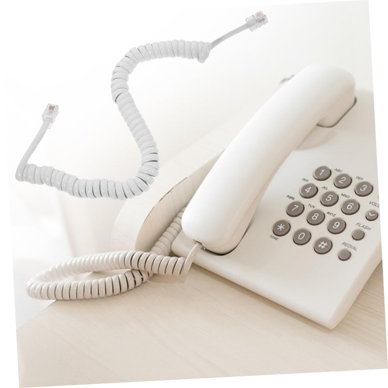 Coiled Telephone Cord 2 Pack Flexible Durable Replacement for Home Office Landline Phones - Image 3