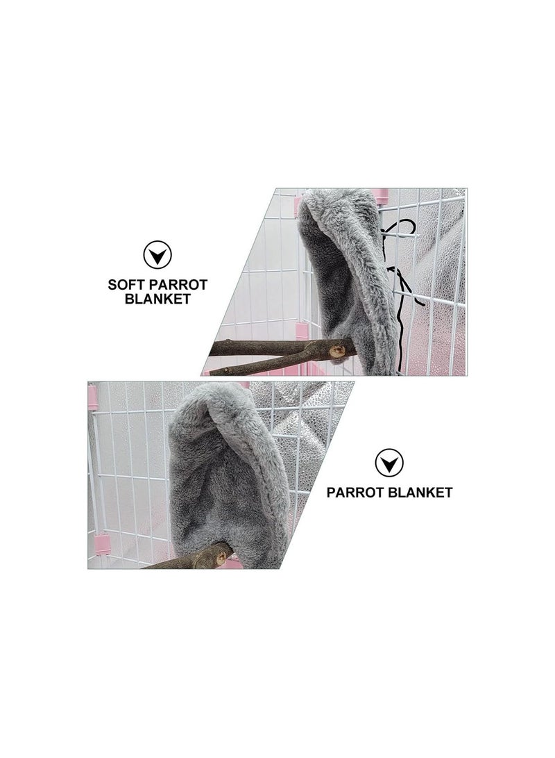 GGOOT 2pcs Parrot Cage Snuggle Hut Cozy Corner Fleece Bird Blanket Pet Bird Hut Nest Hanging Cage Warm Nest ( Grey ), 22X15X2CM(HR04I11RA37U84) - Image 4