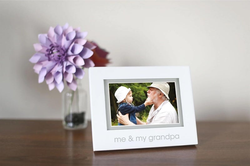 Pearhead Me and My Grandpa Sentiment Baby Picture Frame Baby Keepsake Photo Frame GenderNeutral Baby Nursery Dcor Grandparents Gift White - Image 3