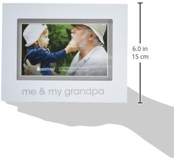 Pearhead Me and My Grandpa Sentiment Baby Picture Frame Baby Keepsake Photo Frame GenderNeutral Baby Nursery Dcor Grandparents Gift White - Image 2