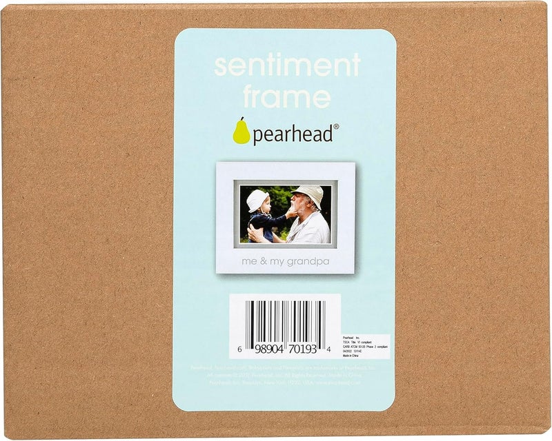 Pearhead Me and My Grandpa Sentiment Baby Picture Frame Baby Keepsake Photo Frame GenderNeutral Baby Nursery Dcor Grandparents Gift White - Image 5