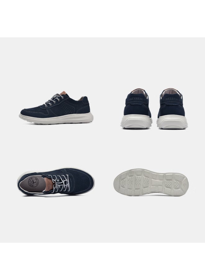 Mellen Retro Trendy Hollow Low-top Shoes, Fashionable Breathable Wear-resistant Casual Sneakers, Ms667591, Navy Blue, Size 44 - Image 3