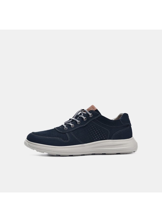 Mellen Retro Trendy Hollow Low-top Shoes, Fashionable Breathable Wear-resistant Casual Sneakers, Ms667591, Navy Blue, Size 44 - Image 1