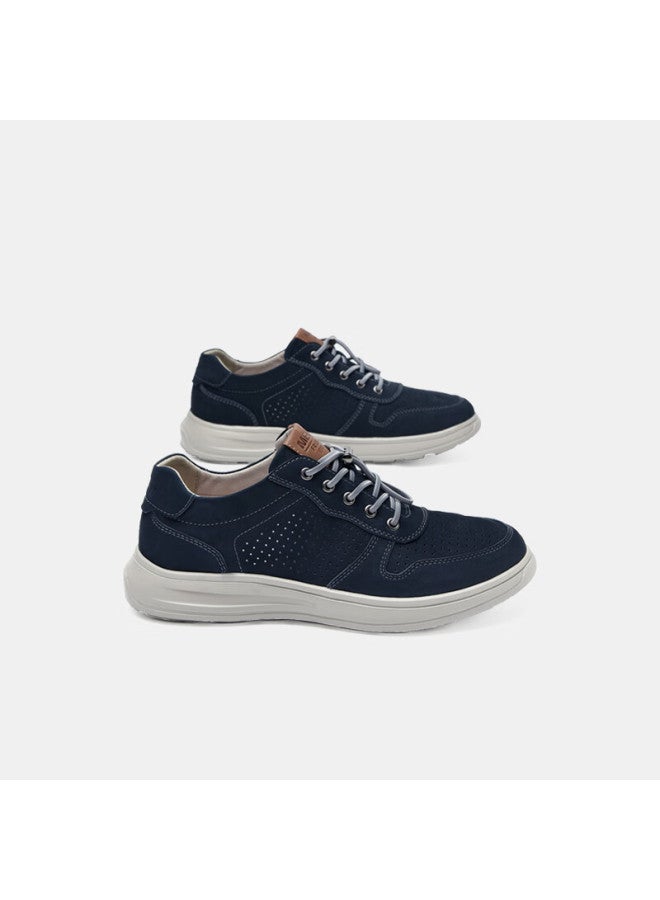 Mellen Retro Trendy Hollow Low-top Shoes, Fashionable Breathable Wear-resistant Casual Sneakers, Ms667591, Navy Blue, Size 44 - Image 2