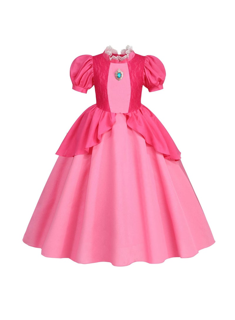 Y&D Princess Party Costume Dress With Crown Accessory Set - Image 3