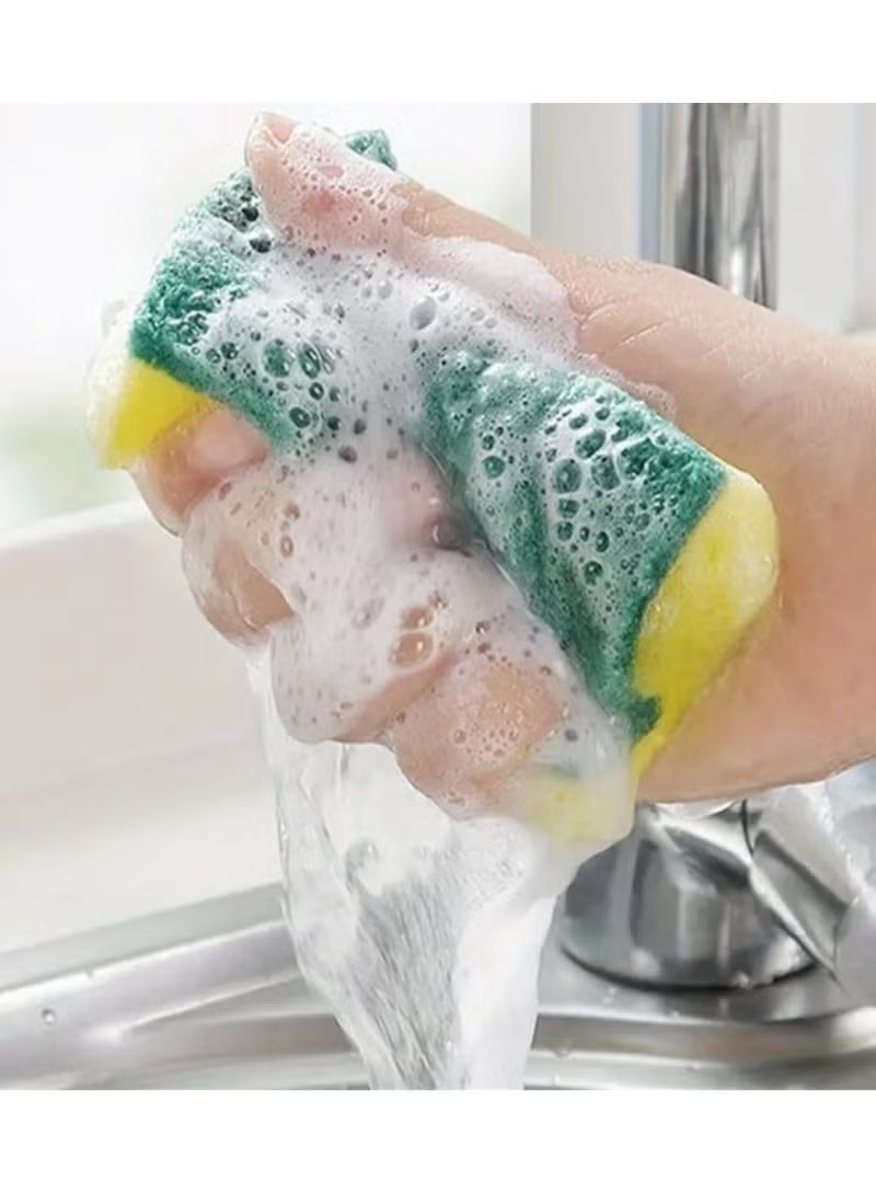 Dish Scrub Sponge – Pack of 15 Multicolor Cleaning Sponges for Kitchen | Dual-Sided Scrubber for Dishes, Pots & Pans | Heavy-Duty & Long-Lasting - Image 4