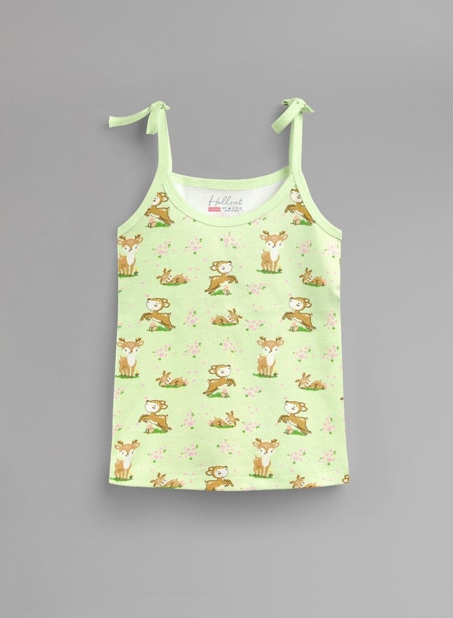 HELLCAT 100% Cotton Strap Open Jhabla Vest & T Shirt for Babies - Pack of 1 (Unisex, 0-18 Months, Knot Type Jabla)_Cream/Brown/Yellow/Sky Blue/Green_6-12 Months - Image 3
