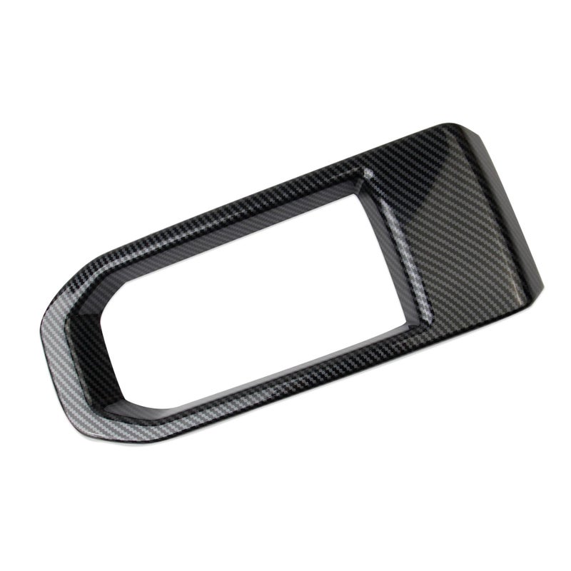 Fewshaw Carbon Fiber Style Center Control Armrest Box Cup Holder Storage Tray Cover Trim Accessories for 2019-2026 GMC Sierra/Chevrolet Silverado 1500 2500 3500 (for Upper openable, Cup Holder) - Image 4