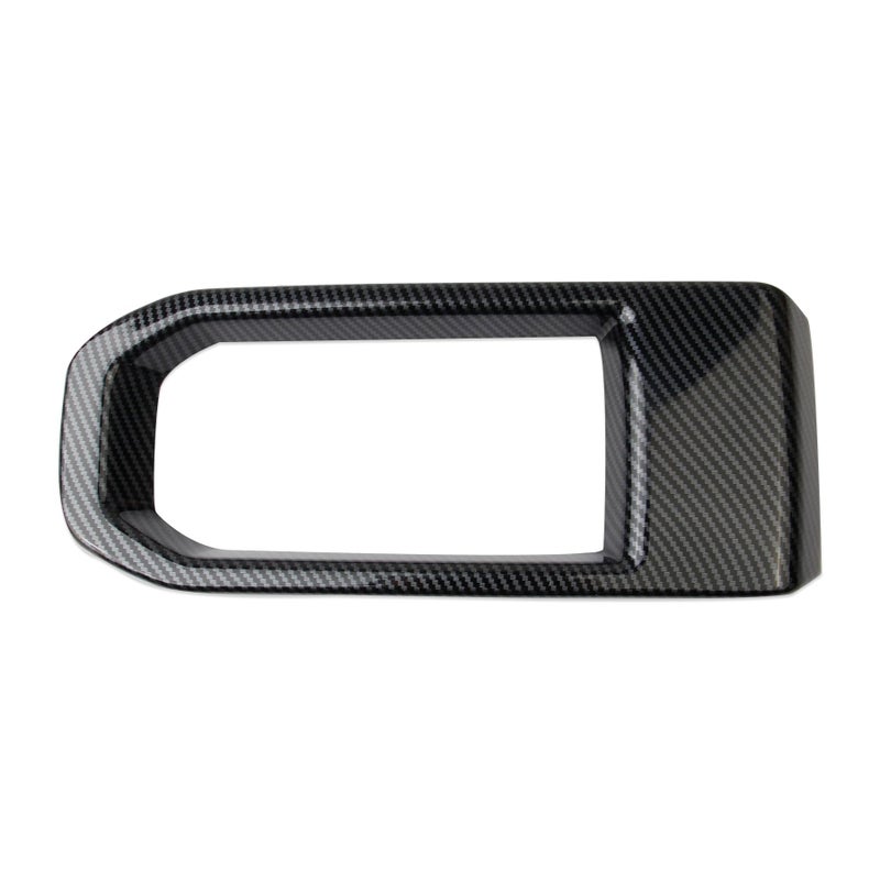 Fewshaw Carbon Fiber Style Center Control Armrest Box Cup Holder Storage Tray Cover Trim Accessories for 2019-2026 GMC Sierra/Chevrolet Silverado 1500 2500 3500 (for Upper openable, Cup Holder) - Image 3