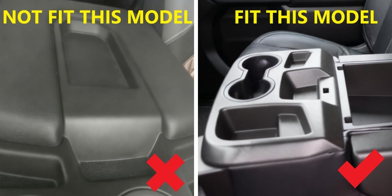 Fewshaw Carbon Fiber Style Center Control Armrest Box Cup Holder Storage Tray Cover Trim Accessories for 2019-2026 GMC Sierra/Chevrolet Silverado 1500 2500 3500 (for Upper openable, Cup Holder) - Image 2