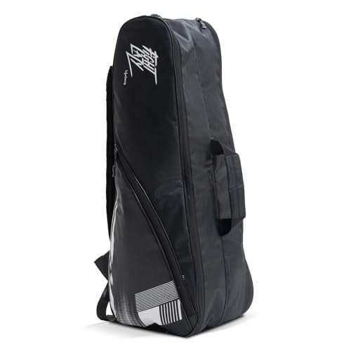 Lifelong Polyester Badminton Kit Bag for Men & Women,Dual Compartment,Personal Care Pouch,Water-Resistant Sports Bag with Soft Pads & Adjustable Strap for Badminton,Gym & Outdoor Use(Black & White) - Image 1