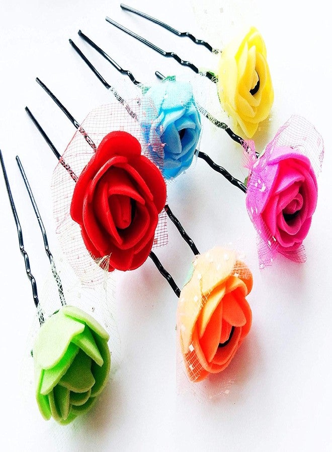 Foreign Holics Bridal Hair Accessories Juda Hair Pins - 12 Pcs 5-Inch Decorative Hair Pins for Wedding Buns & Party Hairstyles - Image 3