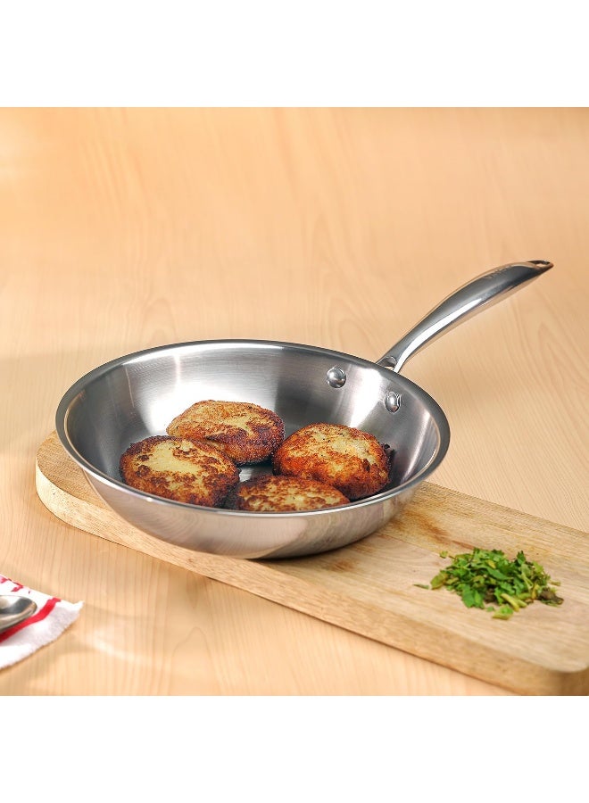 Platinum Triply Stainless Steel Fry Pan/Sautepan/Skillet/Egg Pan 20 cm