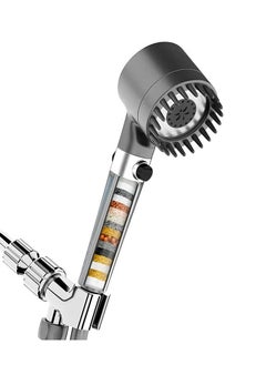 DUKASOU Filtered Shower Head with Scalp Massager and Filtering Stones Beads for Bathroom and Spa, Turbo Water Saving Hand Held Shower Head with 6 Spray Settings for Hard Water  - Image 1