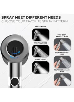 DUKASOU Filtered Shower Head with Scalp Massager and Filtering Stones Beads for Bathroom and Spa, Turbo Water Saving Hand Held Shower Head with 6 Spray Settings for Hard Water  - Image 5