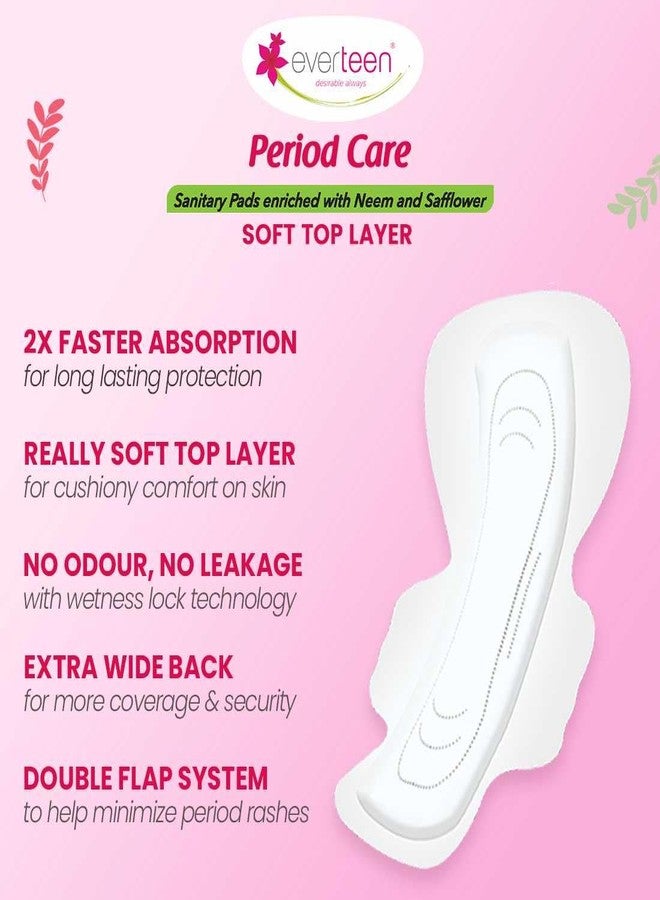 everteen Soft XL - 54 Sanitary Pads for Women, 285mm Cotton Sanitary Napkin X-Large, Suitable for Medium Flow, Prevents Wetness & Leakage, Deep Absorption - Pack of 3 - Image 4