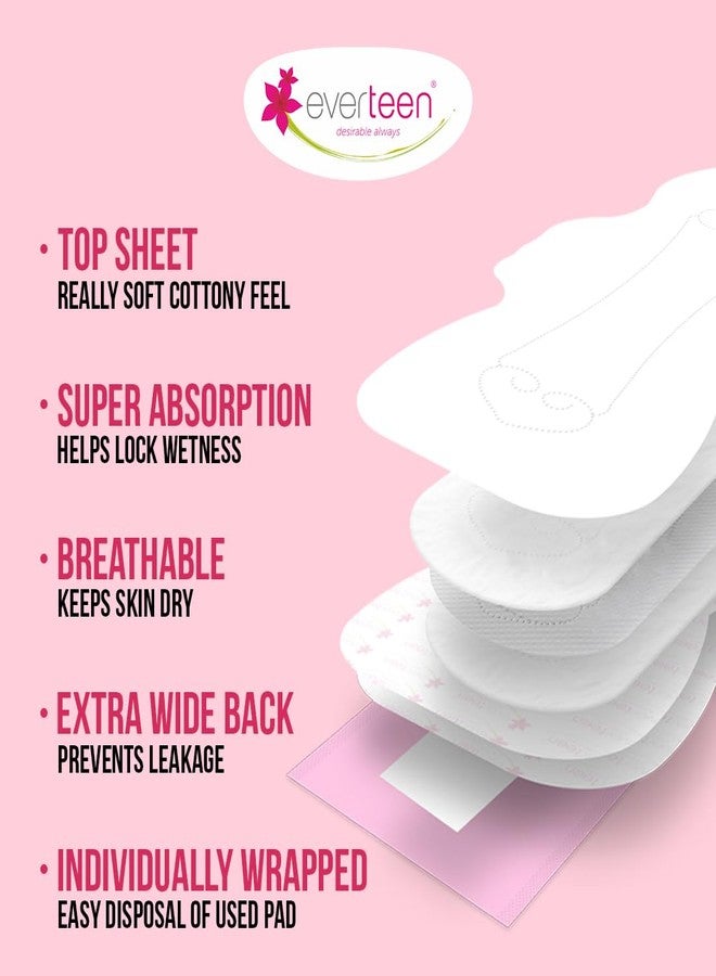 everteen Soft XL - 54 Sanitary Pads for Women, 285mm Cotton Sanitary Napkin X-Large, Suitable for Medium Flow, Prevents Wetness & Leakage, Deep Absorption - Pack of 3 - Image 3