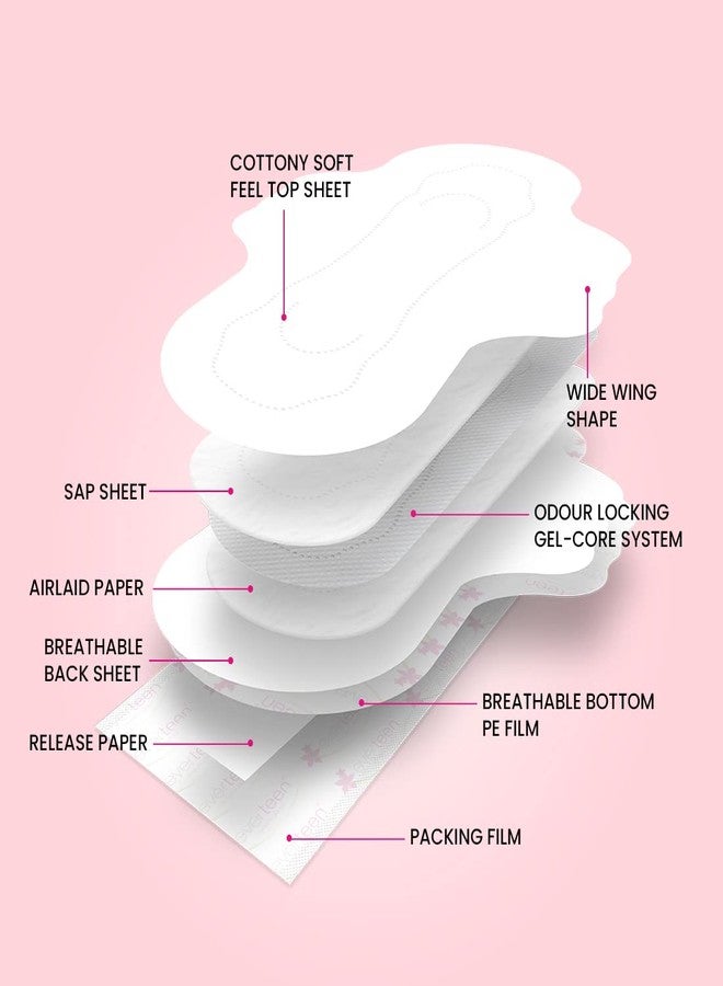 everteen Soft XL - 54 Sanitary Pads for Women, 285mm Cotton Sanitary Napkin X-Large, Suitable for Medium Flow, Prevents Wetness & Leakage, Deep Absorption - Pack of 3 - Image 5