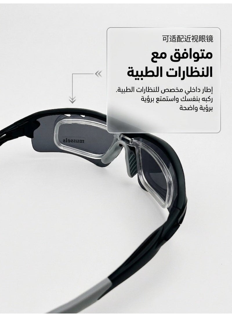OAKLEY Retro Oversized Cycling Sunglasses TR90 Polarized Sports Eyewear with Interchangeable Lenses for Hiking - Image 2